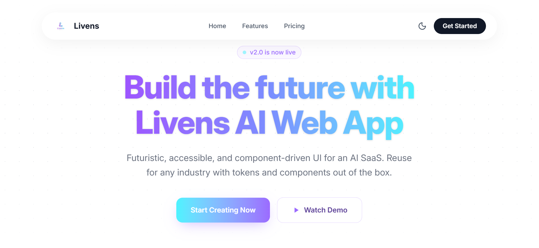 Livens AI SaaS workflow preview